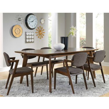 Malone Rectangular Dining Room Set In Dark Walnut