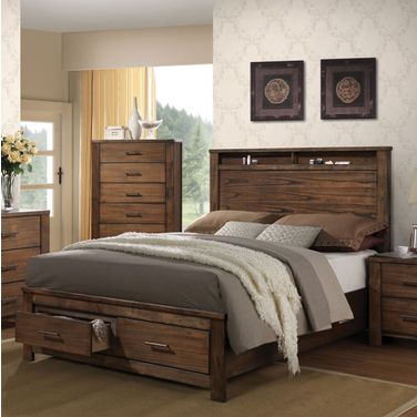 Acme Merrilee King Storage Bed in Oak