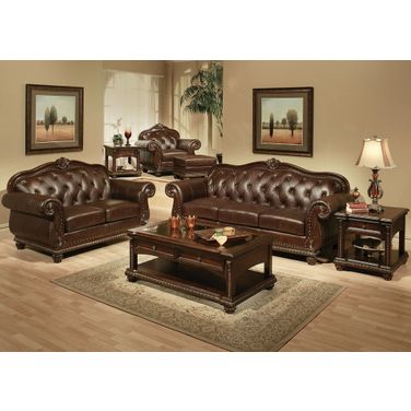 Anondale Espresso Living Room Set