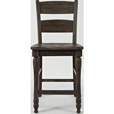 Madison County Ladderback Counter Stool Set of 2 In Brown