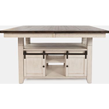 Madison County Adjustable Height 72 Inch Dining Table In Vintage White