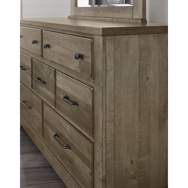Cool Rustic Stone Grey 7 Drawer Dresser