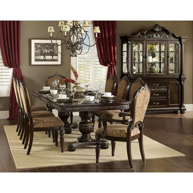 Russian Hill Warm Cherry Extendable Dining Room Set