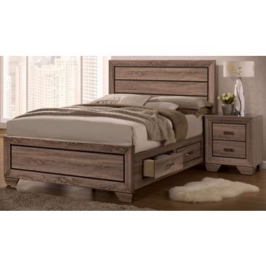 Kauffman Panel Storage Bedroom Set In Taupe