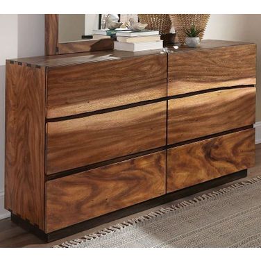 Winslow 6 drawer Dresser Smokey Walnut and Coffee Bean