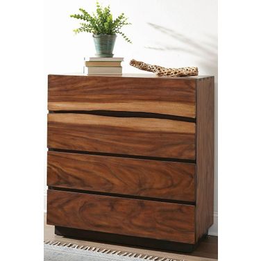 Winslow 4 drawer Chest Smokey Walnut and Coffee Bean