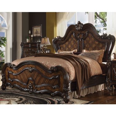 Versailles Cherry Oak Queen Panel Bed