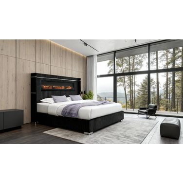 2215 King Upholstered Bed In Black