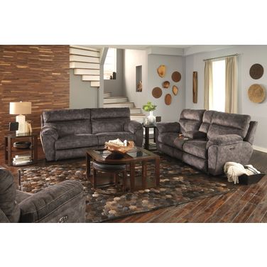 Sedona Smoke Power Reclining Living Room Set with Power Lumbar