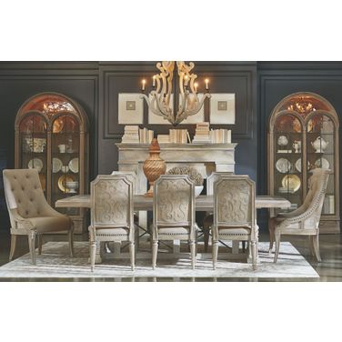 Arch Salvage Parchment Pearce Extendable Rectangular Dining Room Set