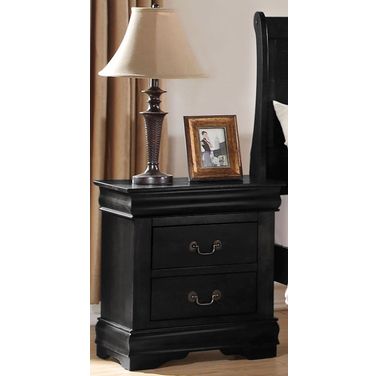 Louis Philippe Black Nightstand