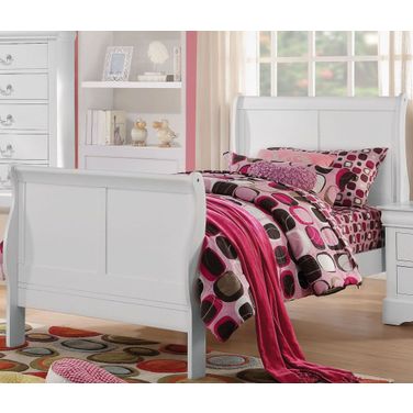 Louis Philippe Iii White Full Sleigh Bed