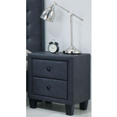 Saveria Two Tone Gray Nightstand