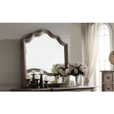 Acme Baudouin Landscape Mirror in Weathered Oak