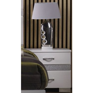 Naima Ii White High Gloss Nightstand