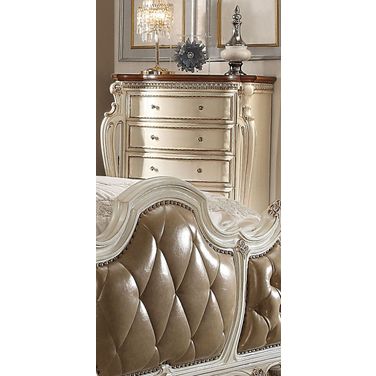 Picardy Antique Pearl and Cherry Oak Chest