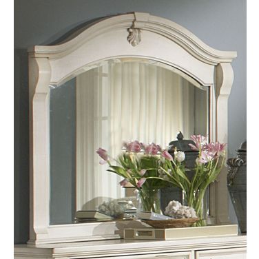 Heirloom White Landscape Mirror