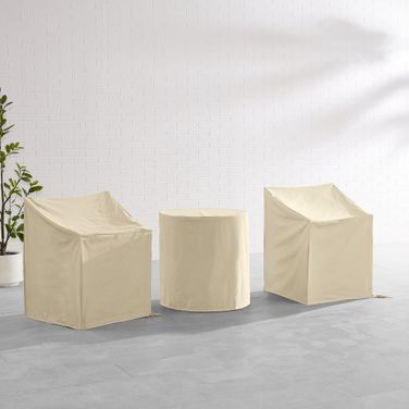 3 Piece Outdoor Bistro Furniture Cover Set In Tan