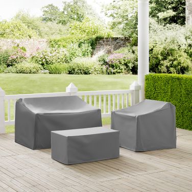 3 Piece Outdoor Furniture Cover Set In Gray