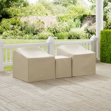 3 Piece Outdoor Furniture Cover Set In Tan