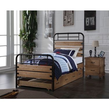 Adams Antique Oak Youth Metal Panel Bedroom Set