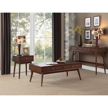 Frolic Brown 2 Drawer Occasional Table Set