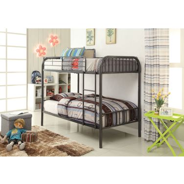 Bristol Gunmetal Twin Over Twin Bunk Bed