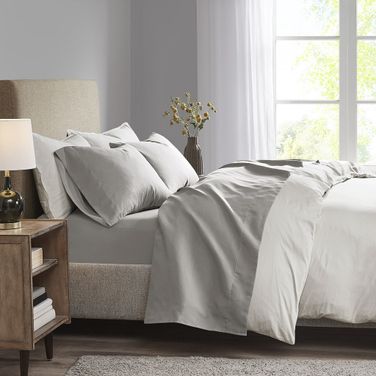 3M Microcell 4 Piece King Sheet Set In Grey
