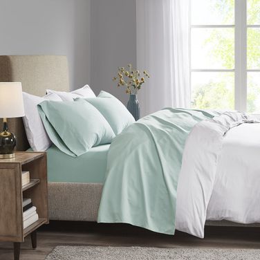 3M Microcell 4 Piece California King Sheet Set In Seafoam