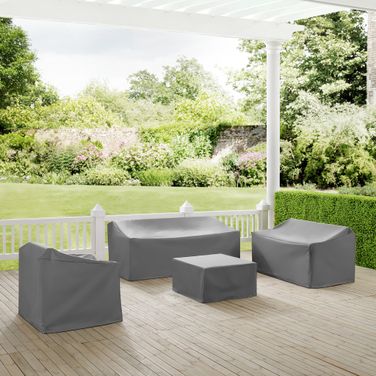 4 Piece Outdoor Sectional Furniture Cover Set In Gray