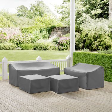 4 Piece Outdoor Sectional Furniture Cover Set In Gray