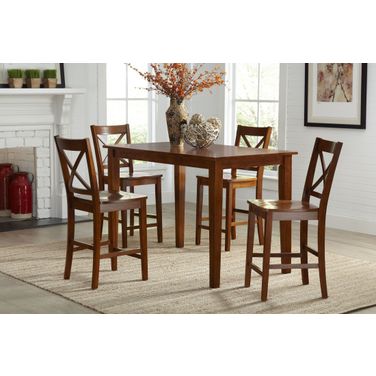 Simplicity Caramel Counter Height Dining Room Set