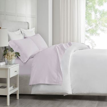500 Thread Count Egyptian Cotton Deep Pocket 4 Piece King Sheet Set In Lilac