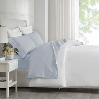 500 Thread Count Egyptian Cotton Deep Pocket 4 Piece Queen Sheet Set In Grey