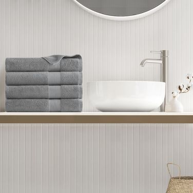 500Gsm Plush Towel Set In Charcoal