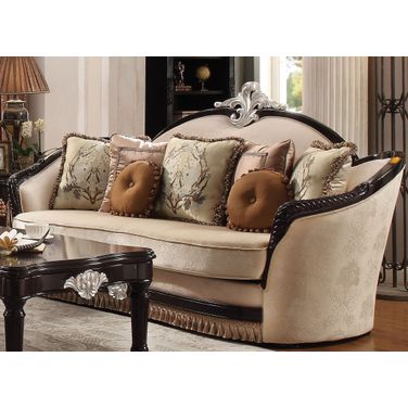 Ernestine Tan and Black Sofa