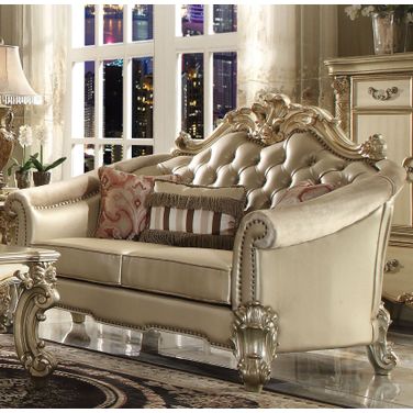 Vendome Ii Bone Gold Patina Loveseat
