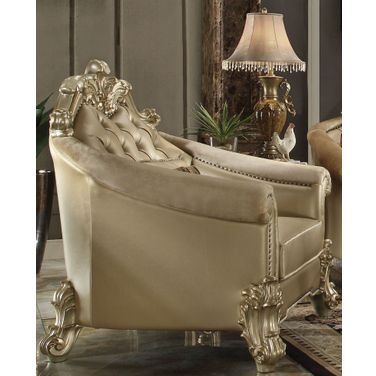 Vendome Ii Bone Gold Patina Chair
