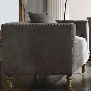 Sidonia Gray Velvet Chair