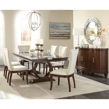 Oratorio Cherry Extendable Trestle Dining Room Set