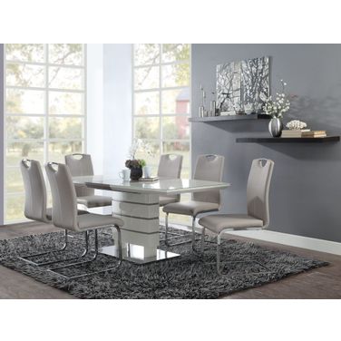 Glissand White Rectangular Dining Room Set