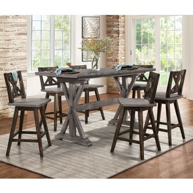 Amsonia Gray Counter Height Dining Room Set