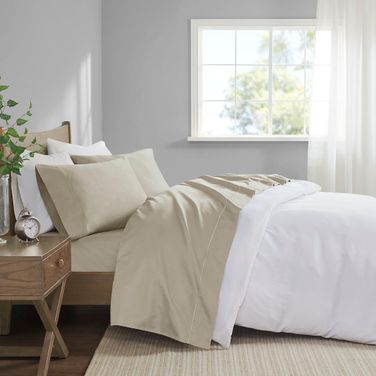 600 Thread Count Pima Cotton 4 Piece California King Sheet Set In Sand
