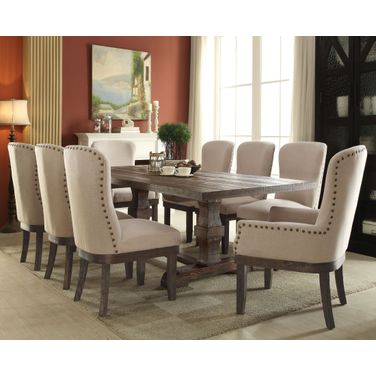 Landon Salvage Brown Extendable Dining Room Set