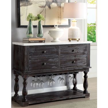 Gerardo White Marble and Weathered Espresso Server