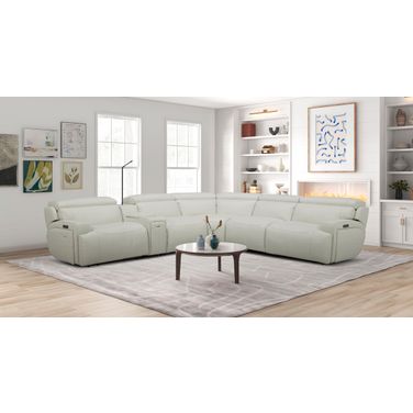6095B Sectional In White