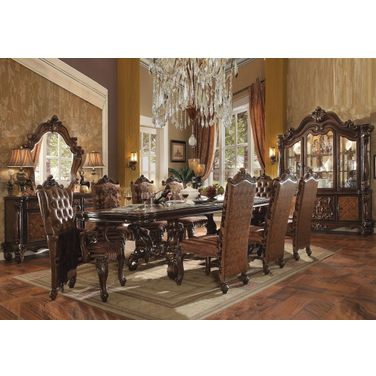 Versailles Cherry Oak Rectangular Extendable Dining Room Set