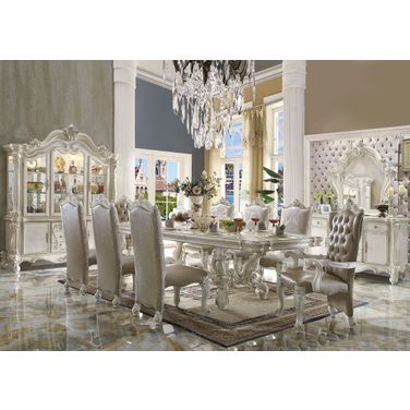 Versailles Bone White 120" Extendable Dining Room Set