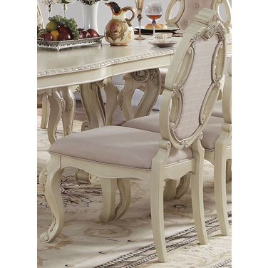 Ragenardus Antique White Side Chair Set of 2
