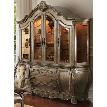 Ragenardus Vintage Oak Buffet with Hutch